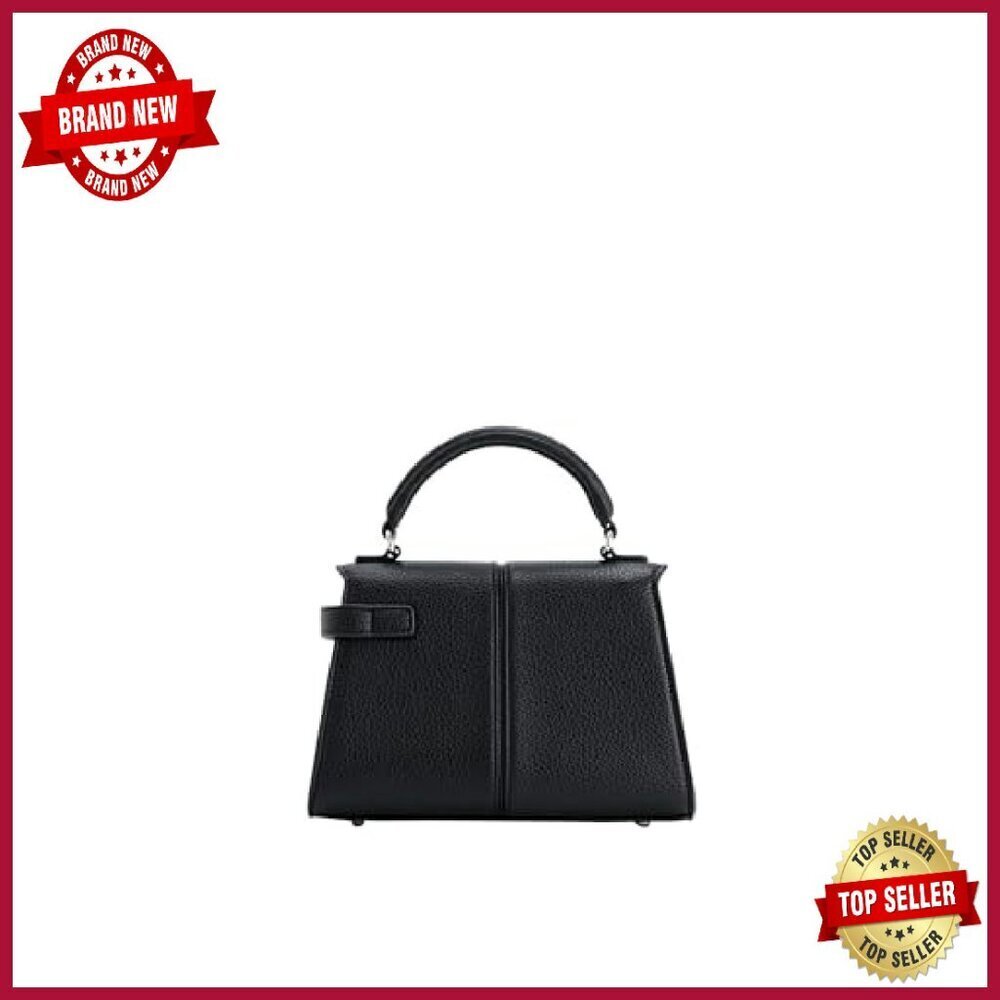 Vegan Leather Top Handle Crossbody Bag Adjustable Strap - Picture 6 of 8